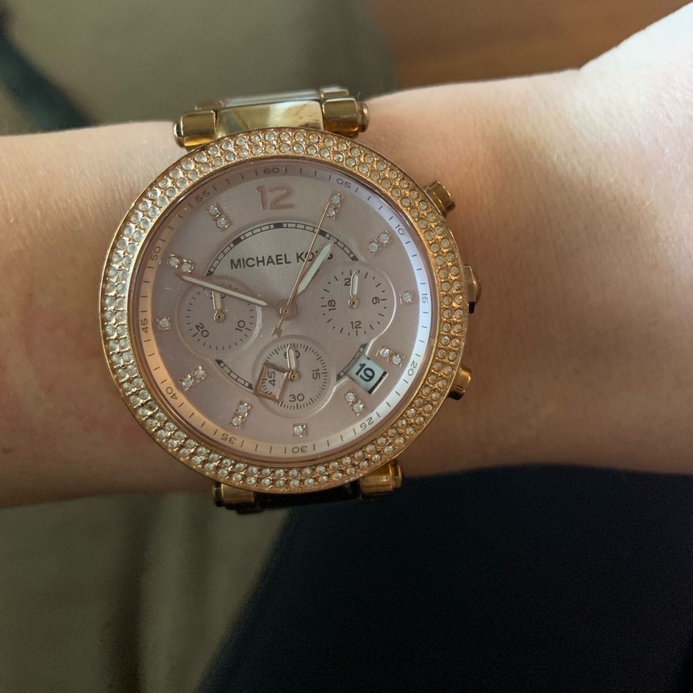 Parker rose gold tone blush watch